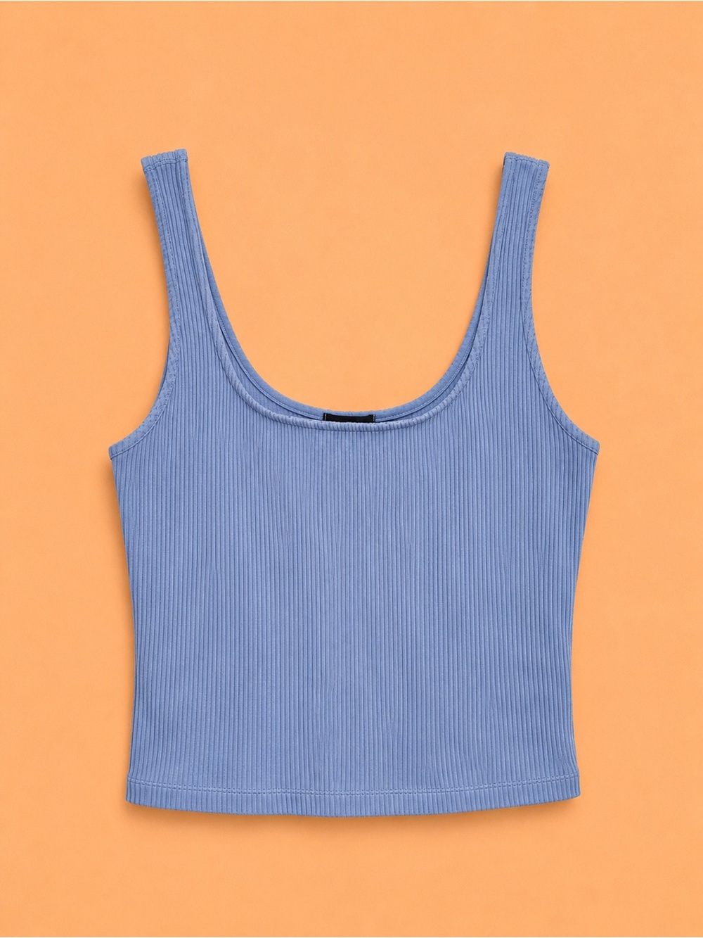 Dynamite Ribbed Scoop Tank - Periwinkle Blue